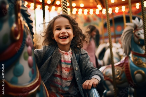 Girl at Amusement Park