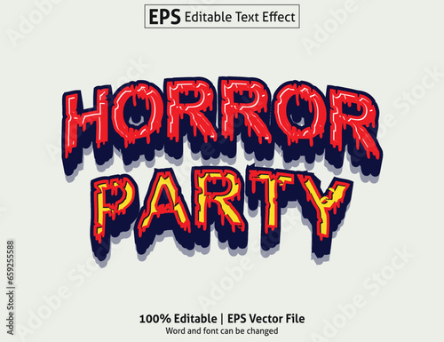 Horror Party 3d text effect and editable text effect