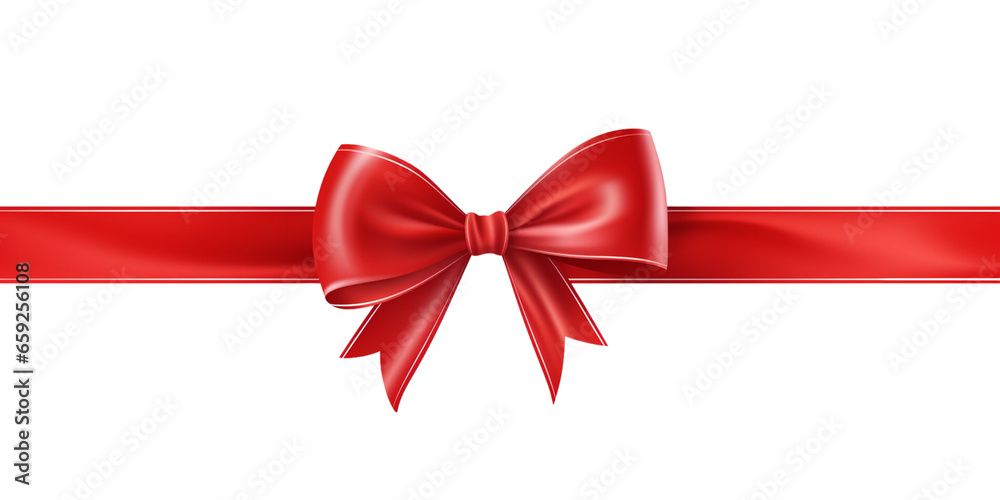 a red ribbon bow on a white background a red ribbon bow on a white background