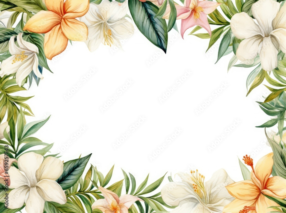 frame of flowers 