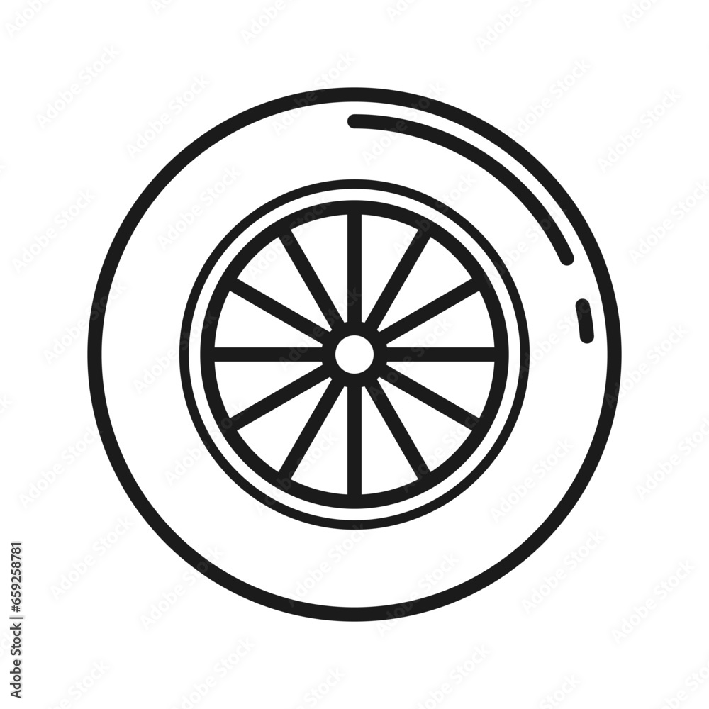 Car Part Icon, Car Wheel Icon