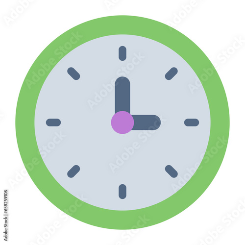 Time Clock flat icon