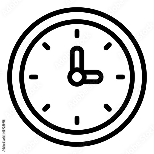 Time Clock outline icon