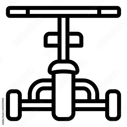 Tricycle bike outline icon