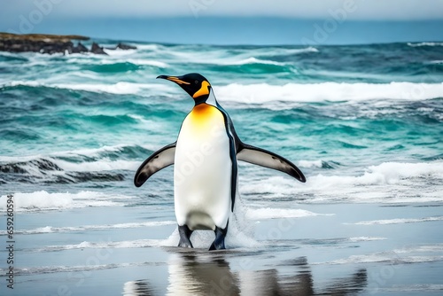 penguin on the beach