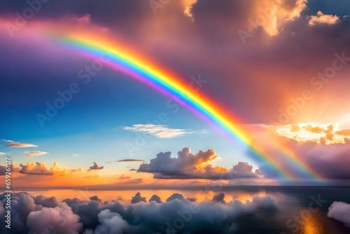 rainbow over the sea © qaiser