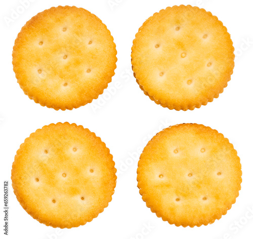 Peanut butter cracker on white background, Peanut butter snack isolate on white with PNG File..