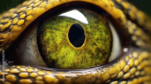 reptile eye with narrow pupil photo