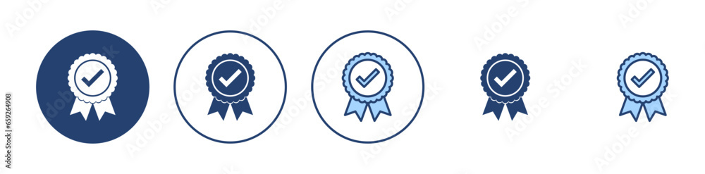 Approved icon vector. Certified Medal Icon Approved icon vector. Certified Medal Icon