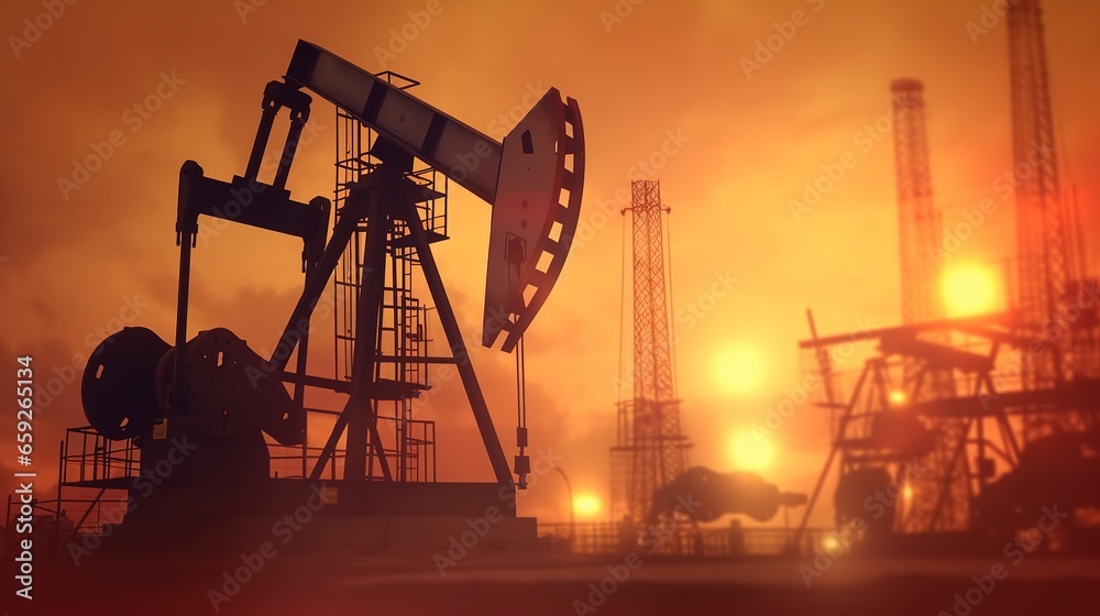 Oil pump oil rig energy industrial machine for petroleum
