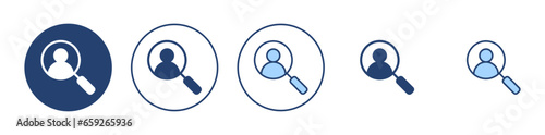 Hiring icon vector. Search job vacancy sign and symbol. Human resources concept. Recruitment