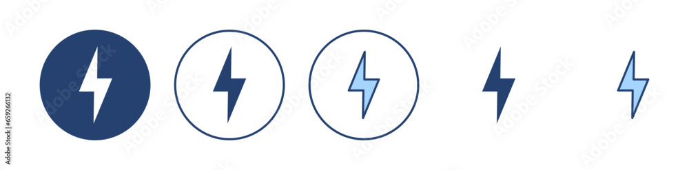 Lightning icon vector. electric sign and symbol. power icon. energy sign Lightning icon vector. electric sign and symbol. power icon. energy sign