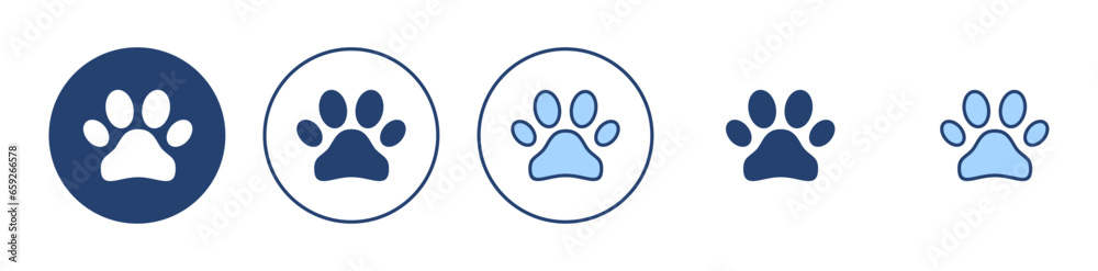 Paw icon vector. paw print sign and symbol. dog or cat paw Paw icon vector. paw print sign and symbol. dog or cat paw