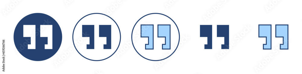 Quote icon vector. Quotation mark sign and symbol Quote icon vector. Quotation mark sign and symbol