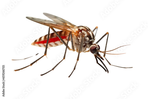 Close-up side view of mosquito, isolated PNG © JetHuynh