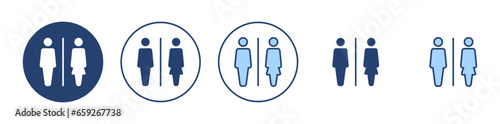 Toilet icon vector. Girls and boys restrooms sign and symbol. bathroom sign. wc, lavatory