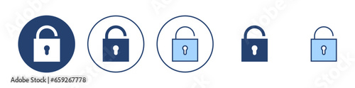 Unlock icon vector. Unlock sign and symbol. unlocked padlock icon
