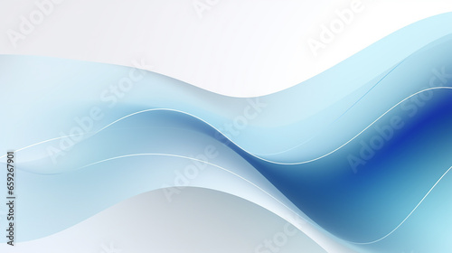 Abstract Blue Wave Background. 3D white, blue geometric abstract background overlap bright space with waves decoration. Blue and white business wave banner background. 