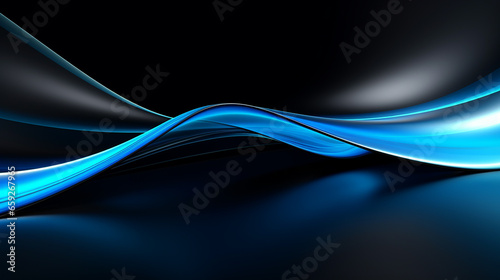 waves Nature background. Flowing dark blue curve shape with soft gradient vector abstract background. horizontal wave template for digital lux business banner, contemporary formal invitation.