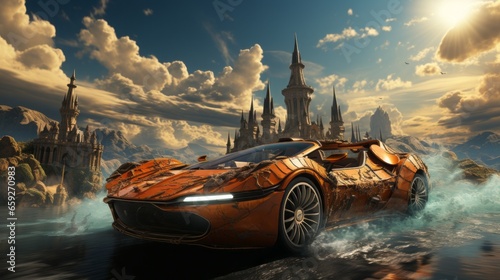 Exploring Europe's Charming Waterways: A Captivating Journey through Beautiful Landscapes and Historic Cityscapes, generative AI