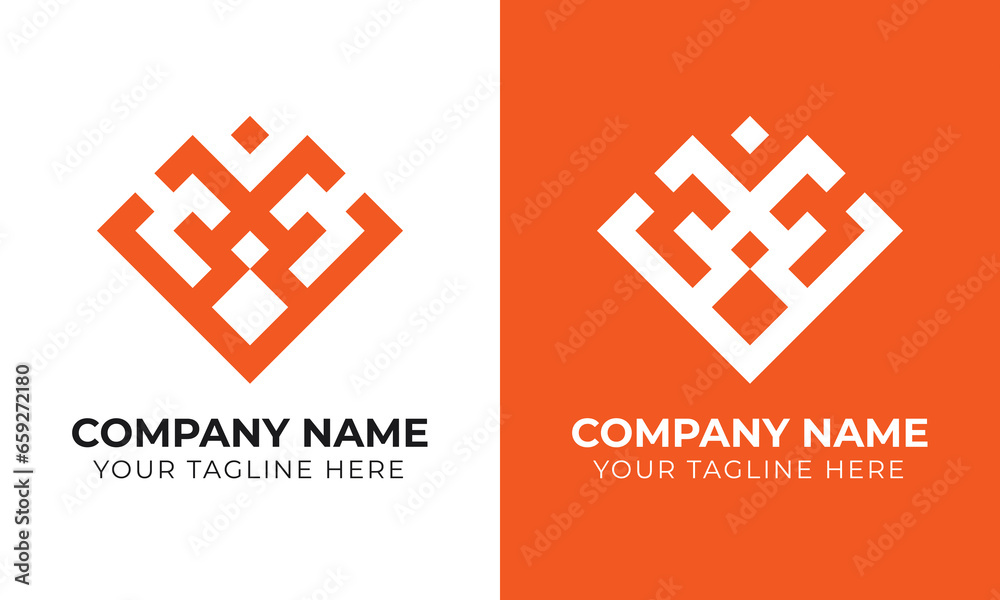 Fototapeta premium Professional modern minimal monogram abstract business logo design template