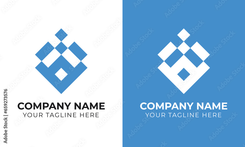 Obraz premium Professional modern minimal monogram abstract business logo design template