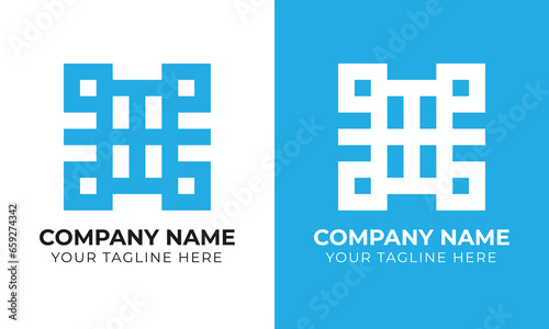 Professional modern minimal monogram abstract business logo design template