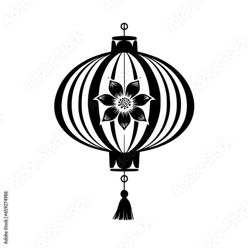 Chinese lantern New Year Abstract Logo Ornament Illustration Elegant Simple