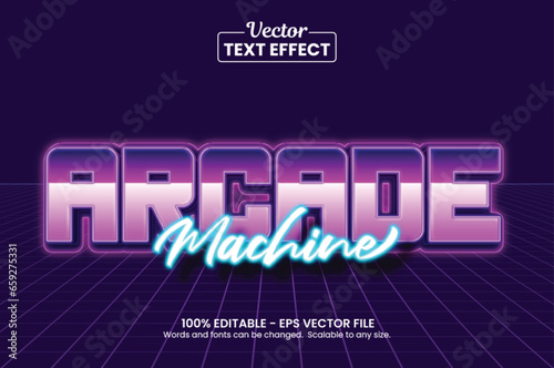 Retro arcade games, Editable Text Effect	
