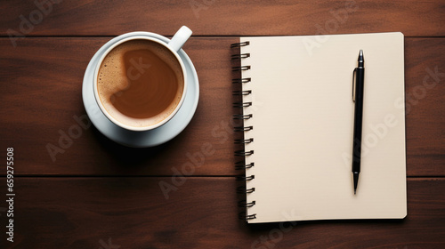 Cup of Coffee and Notepad