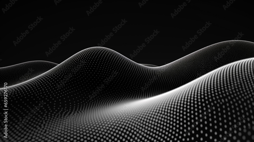 Dot White Black Wave Technology Texture Background Dot White Black Wave Technology Texture Background