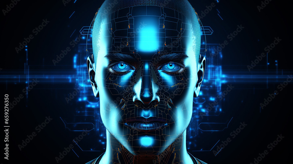 Virtual Reality or Cyberspace Concept Model of Male Virtual Reality or Cyberspace Concept Model of Male