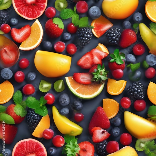 A colorful fruit salad with a variety of fresh fruits2