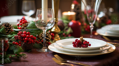 Table decor  holiday tablescape and formal dinner table setting for Christmas  holidays and event celebration  English country decoration and home styling