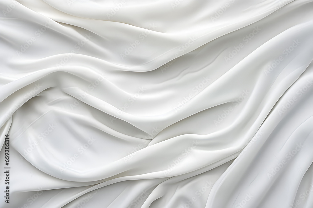 White Fabric Waves Texture Background, Design Element