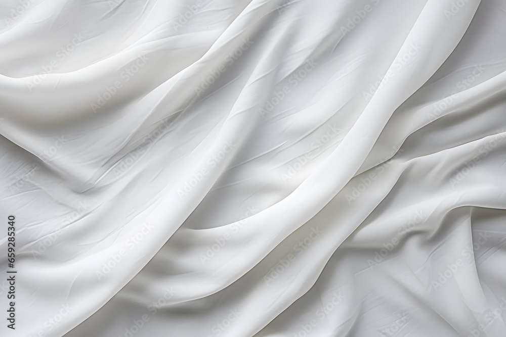 Obraz premium White Fabric Waves Texture Background, Design Element