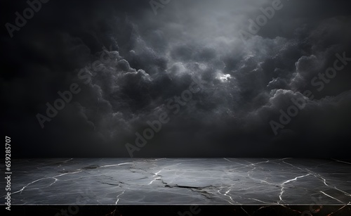 table marble background and a black photo