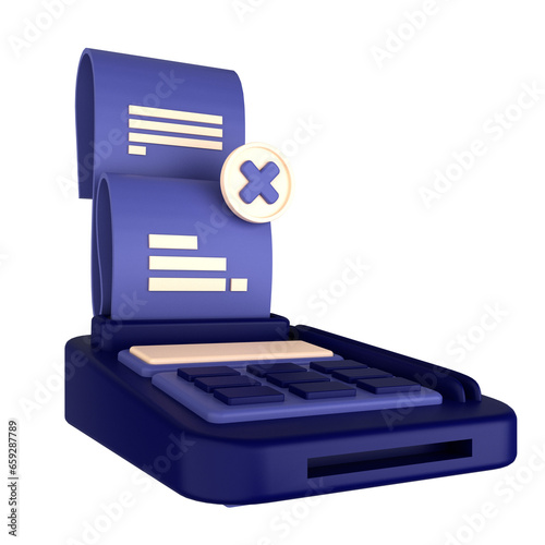 3d illustration of No Transaction. empty states 3D concept. 3d render