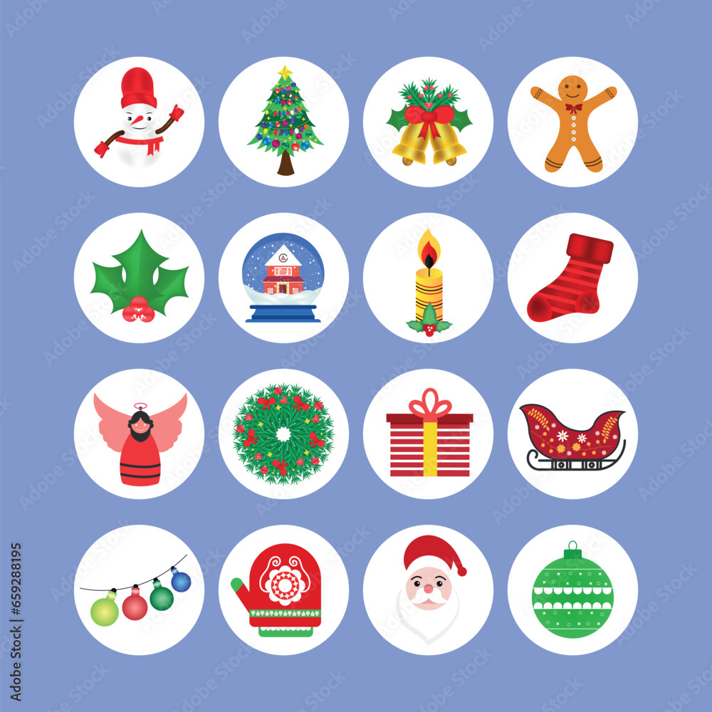 Christmas icons collection Christmas icons collection