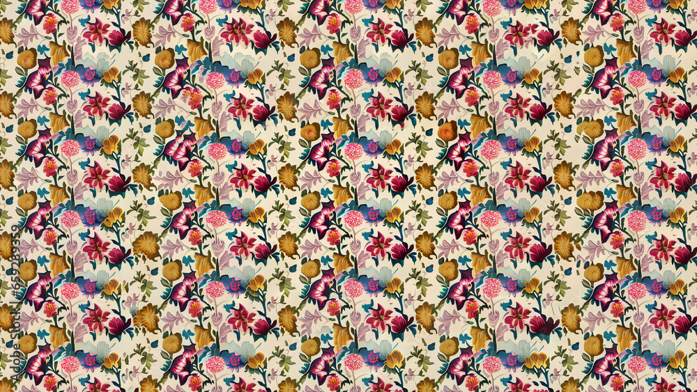 wallpaper pattern of flowers colorful 