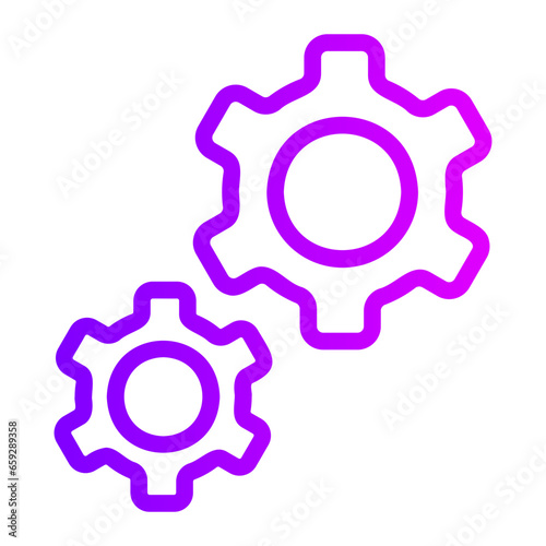 cogwheel gradient icon