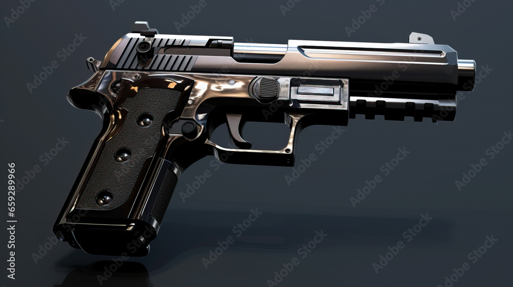 Handgun On transparent background Handgun On transparent background