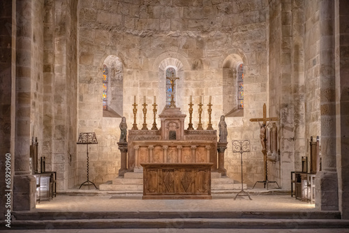 Interior of the Fontfroide Abbey Church photo