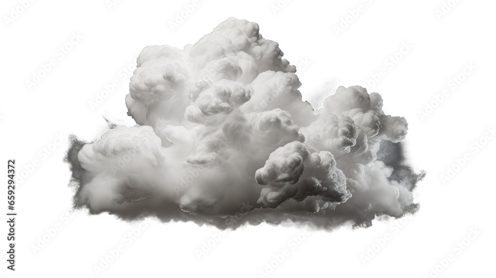 white clouds isolated on transparent background