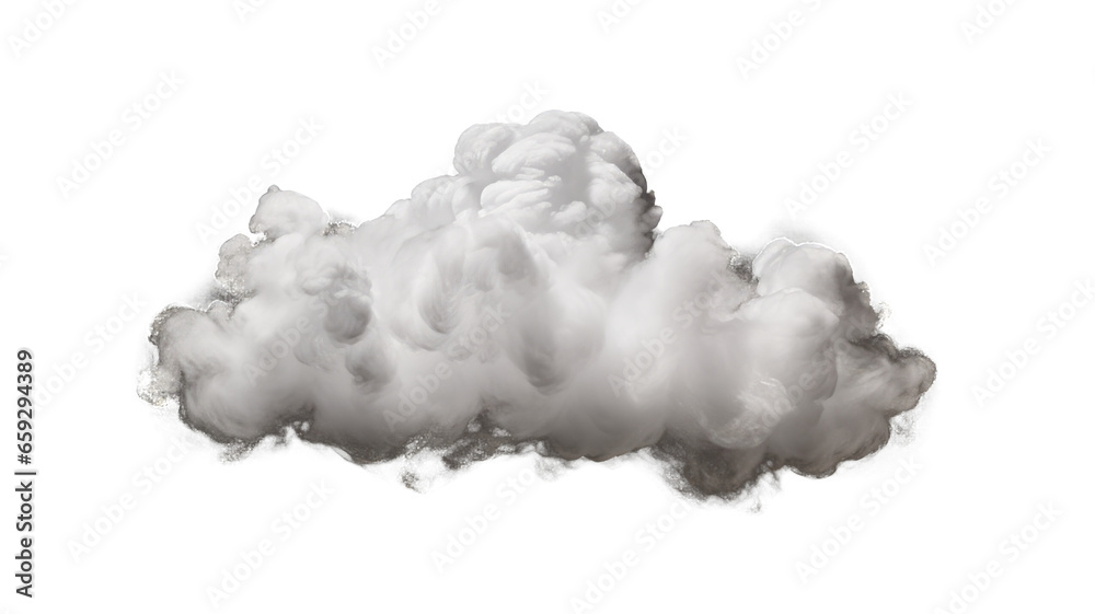 white clouds isolated on transparent background