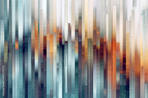 Abstract background concept. Distorted scan lines in motion blur and glitch effect style colorful background. TV or computer screen pixelation pattern. Tiny small details in pattern. Generative AI photo