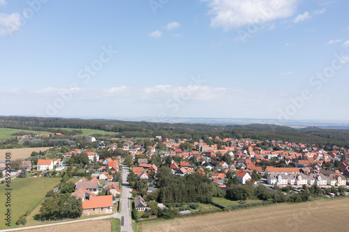 Blick über Hüttenrode im Harz Luftbildaufnahme