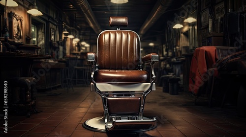 Barber shop with a leather ...