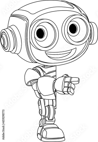 Robot Mascot Cartoon Cute F...