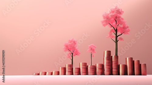 Coin stacks with growing tr...